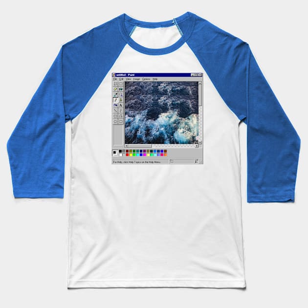 Vaporwave Microsoft paint Baseball T-Shirt by isarol